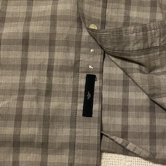 Dockers Stain Defender Gray Plaid Button Down Men’s Shirt Size XL Preppy - Picture 6 of 16